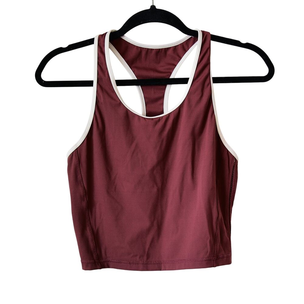 The upside Maroon Jersey crop tank size M